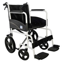 Αναπηρικό αμαξίδιο πτυσσόμενο με μεσαίους τροχούς και φρένα συνοδού Basic White 0813020 Αναπηρικό αμαξίδιο πτυσσόμενο με μεσαίους τροχούς και φρένα συνοδού Basic White 0813020